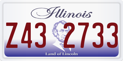 IL license plate Z432733