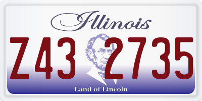IL license plate Z432735