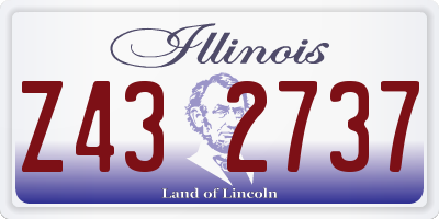 IL license plate Z432737