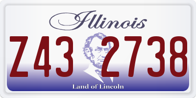 IL license plate Z432738