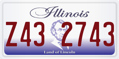 IL license plate Z432743
