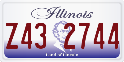 IL license plate Z432744