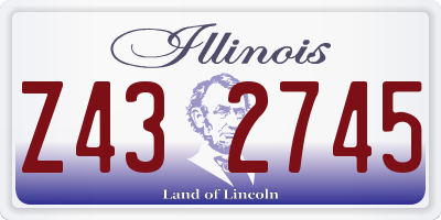 IL license plate Z432745