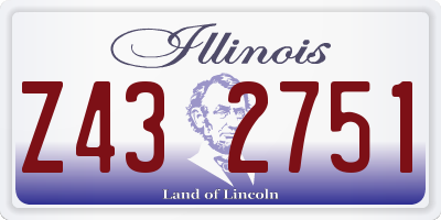 IL license plate Z432751