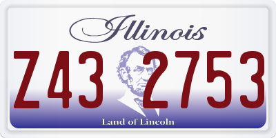 IL license plate Z432753