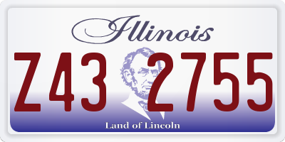 IL license plate Z432755