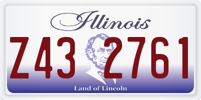 IL license plate Z432761