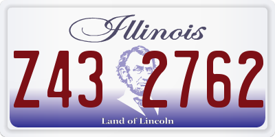 IL license plate Z432762