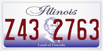 IL license plate Z432763