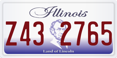 IL license plate Z432765