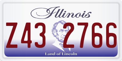 IL license plate Z432766