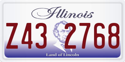 IL license plate Z432768