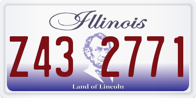 IL license plate Z432771