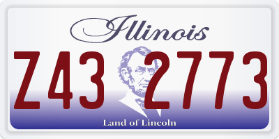 IL license plate Z432773