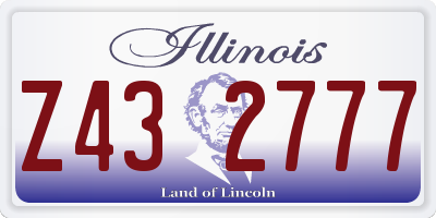 IL license plate Z432777