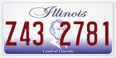 IL license plate Z432781
