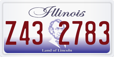 IL license plate Z432783