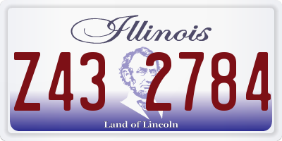 IL license plate Z432784