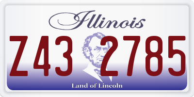 IL license plate Z432785
