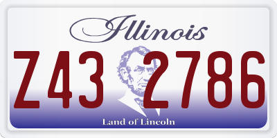 IL license plate Z432786