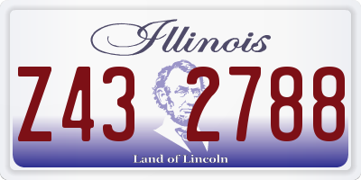 IL license plate Z432788