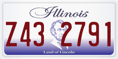 IL license plate Z432791