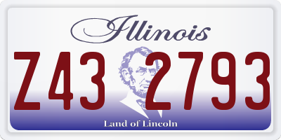 IL license plate Z432793