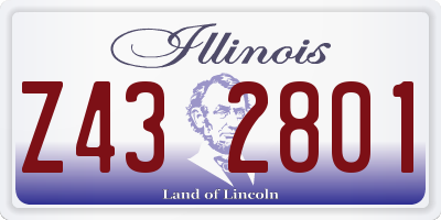 IL license plate Z432801
