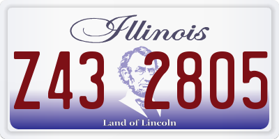 IL license plate Z432805