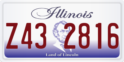 IL license plate Z432816