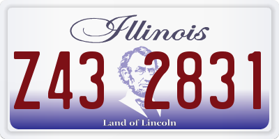 IL license plate Z432831