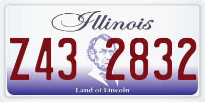 IL license plate Z432832