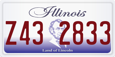IL license plate Z432833
