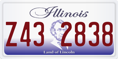 IL license plate Z432838