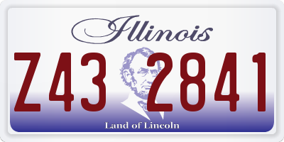 IL license plate Z432841