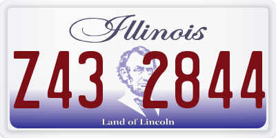 IL license plate Z432844