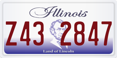 IL license plate Z432847