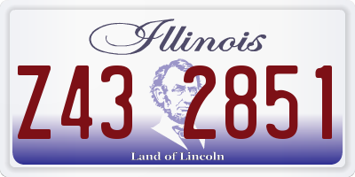 IL license plate Z432851