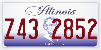 IL license plate Z432852