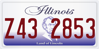 IL license plate Z432853