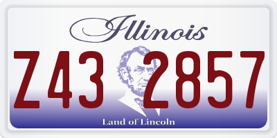 IL license plate Z432857