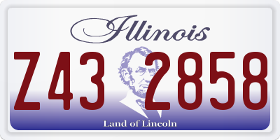 IL license plate Z432858