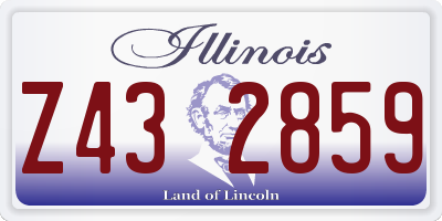 IL license plate Z432859