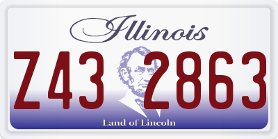 IL license plate Z432863