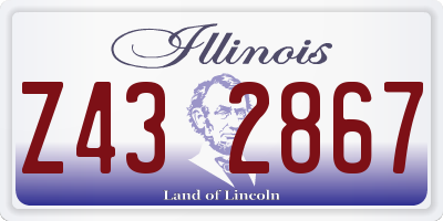 IL license plate Z432867