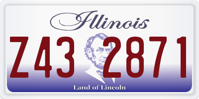 IL license plate Z432871