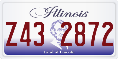 IL license plate Z432872