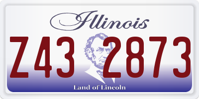 IL license plate Z432873
