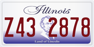 IL license plate Z432878