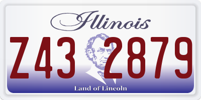 IL license plate Z432879